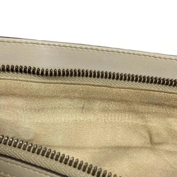 Auth GUCCI Horsebit 319795 White Dark Gray Leather - Tote Bag - Picture 14 of 16